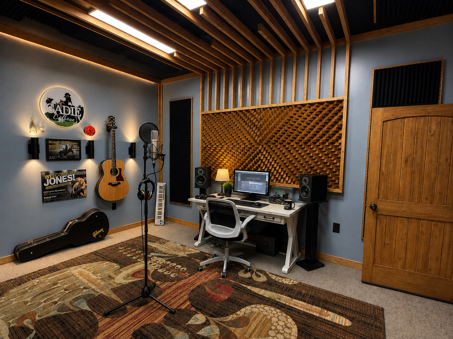Cadie’s recording studio inside Cadie’s Corner